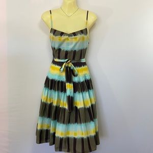 BCBG Tye Dye Cotton Sun Dress Fit& Flare 4
